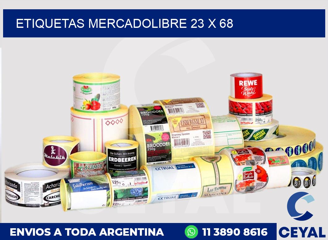 etiquetas mercadolibre 23 x 68