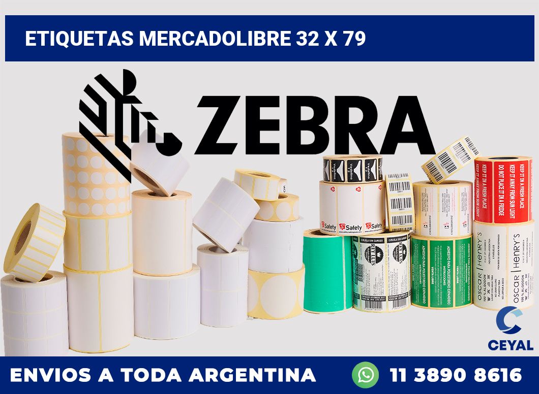 etiquetas mercadolibre 32 x 79