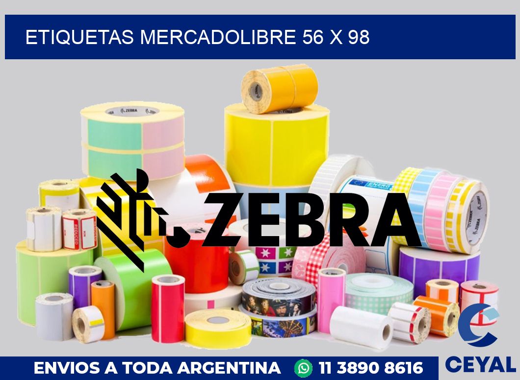 etiquetas mercadolibre 56 x 98