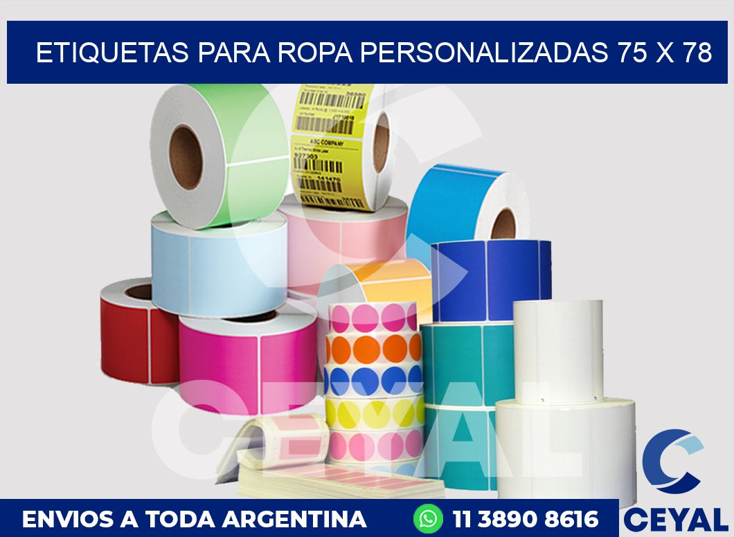 etiquetas para ropa personalizadas 75 x 78