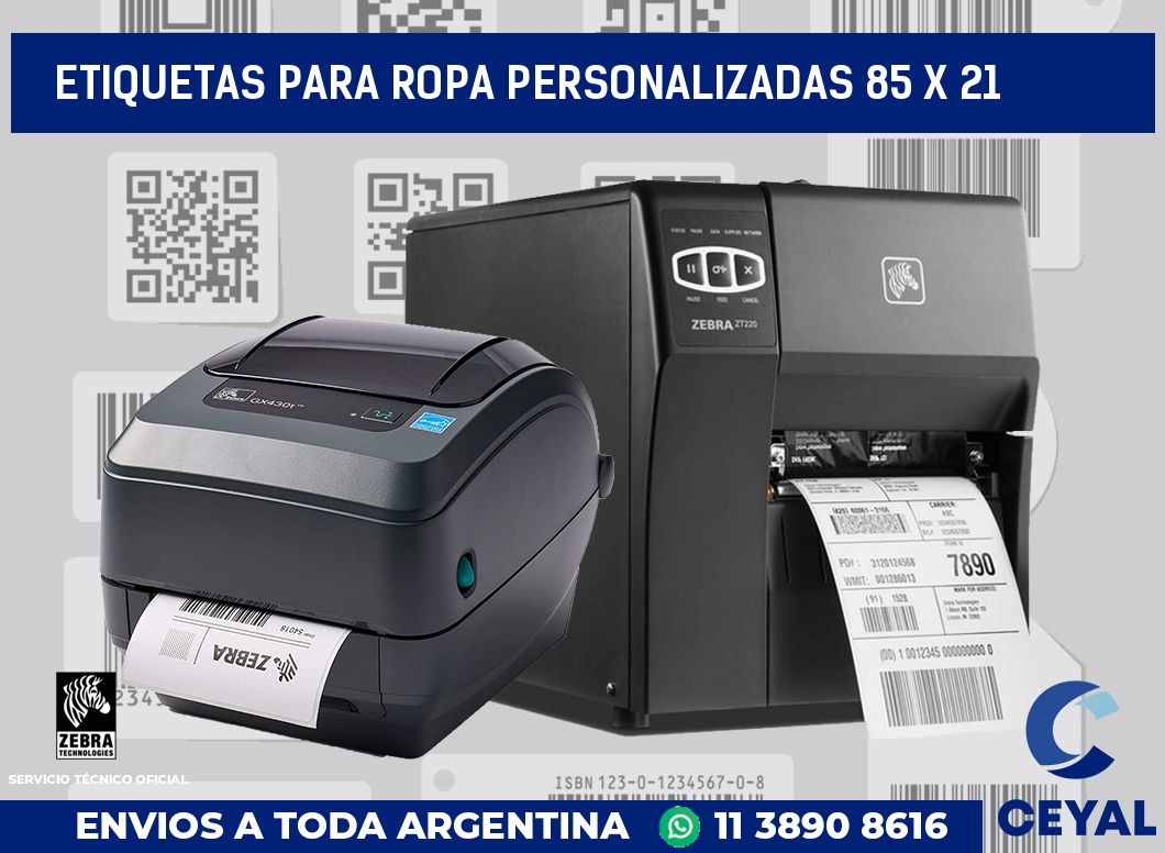 etiquetas para ropa personalizadas 85 x 21