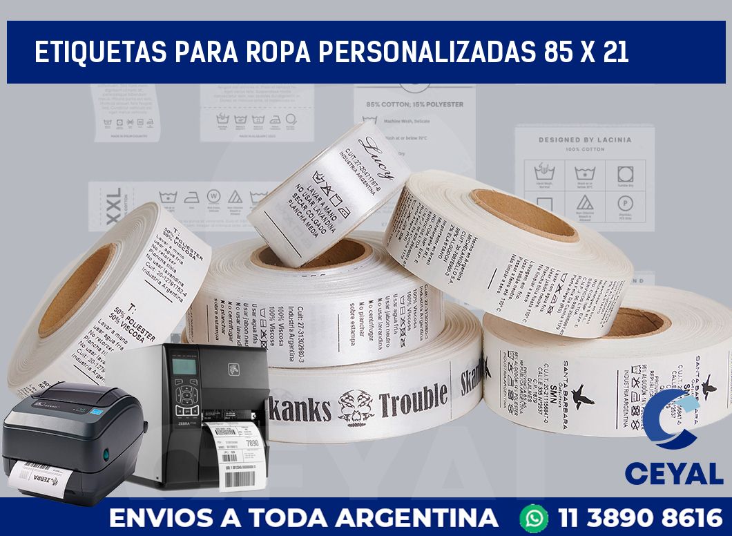 etiquetas para ropa personalizadas 85 x 21