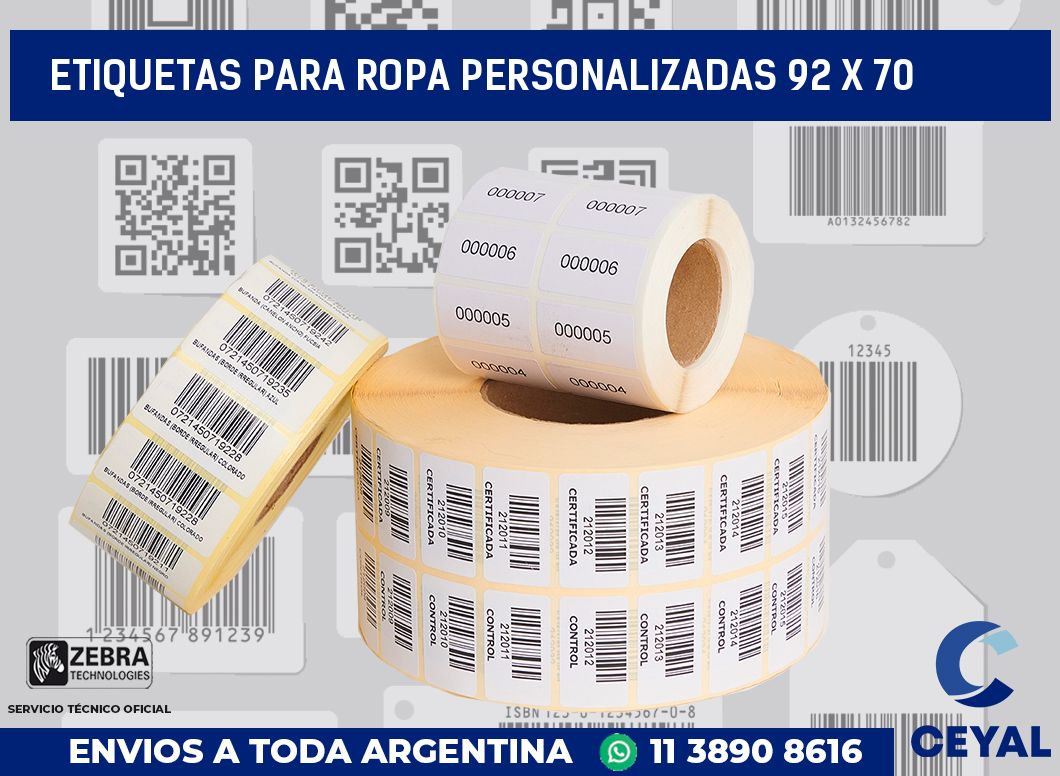 etiquetas para ropa personalizadas 92 x 70
