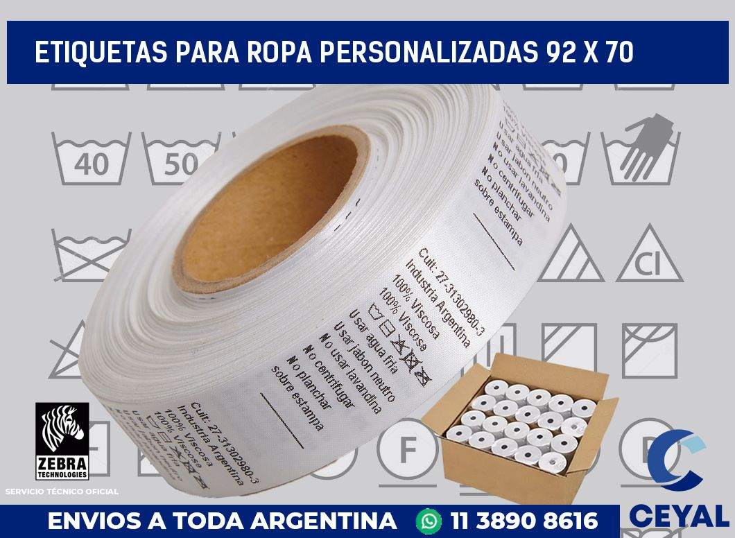 etiquetas para ropa personalizadas 92 x 70