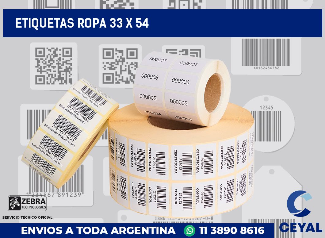 etiquetas ropa 33 x 54