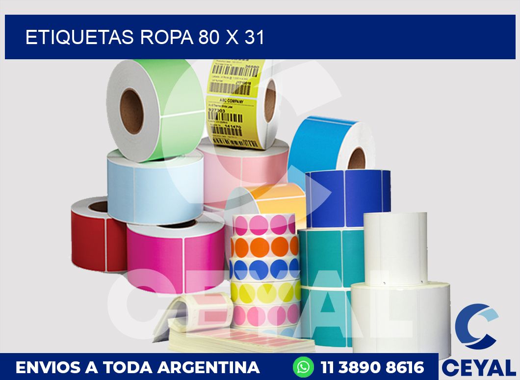 etiquetas ropa 80 x 31