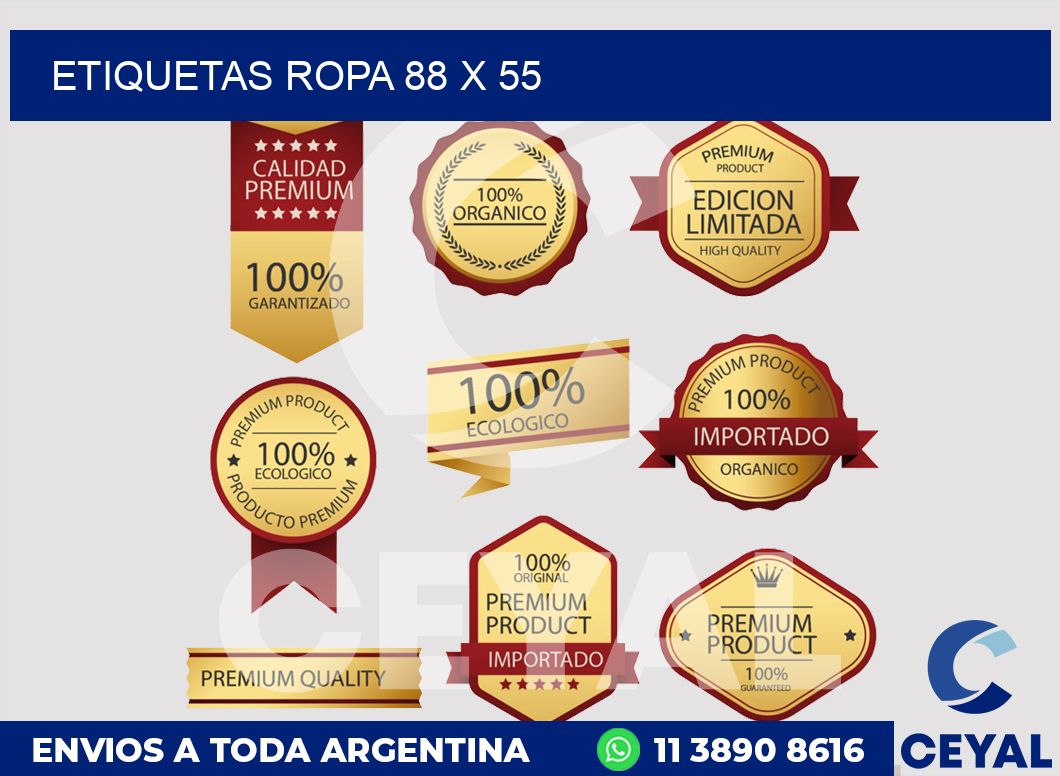 etiquetas ropa 88 x 55