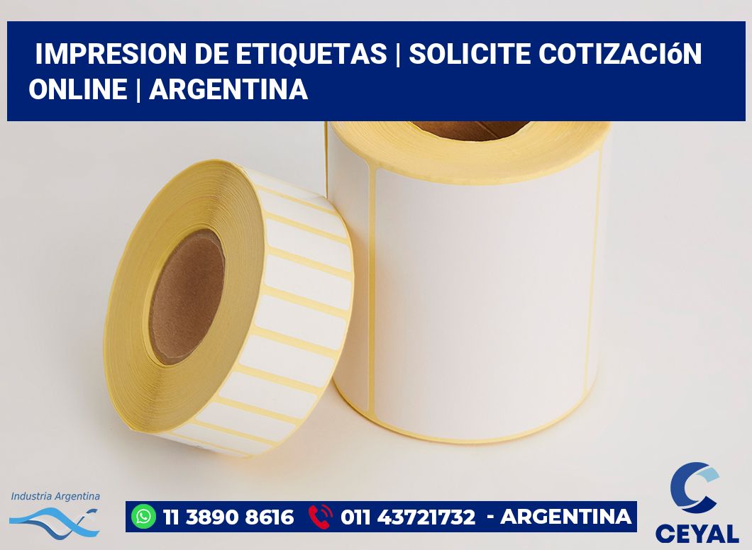 impresion de etiquetas | Solicite cotización online | Argentina