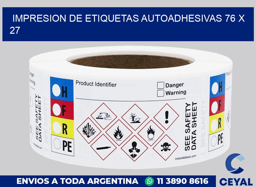 impresion de etiquetas autoadhesivas 76 x 27