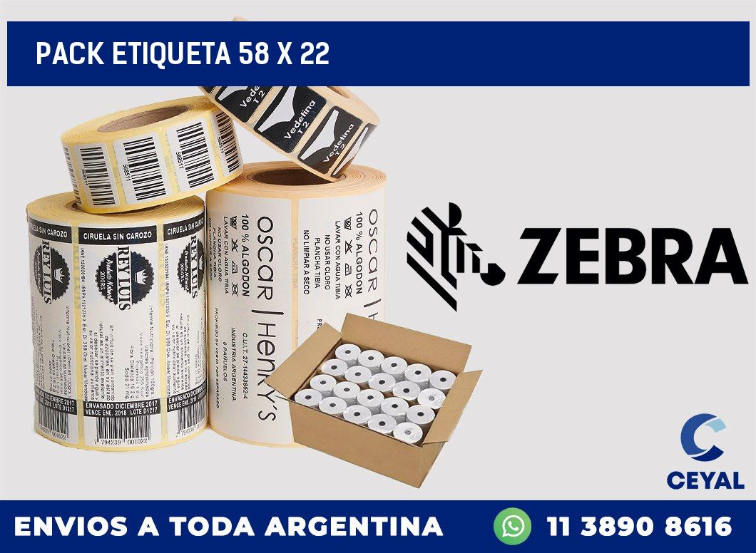 pack etiqueta 58 x 22