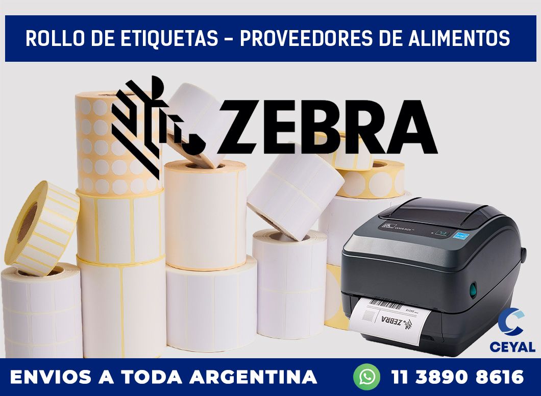 rollo de etiquetas – proveedores de alimentos