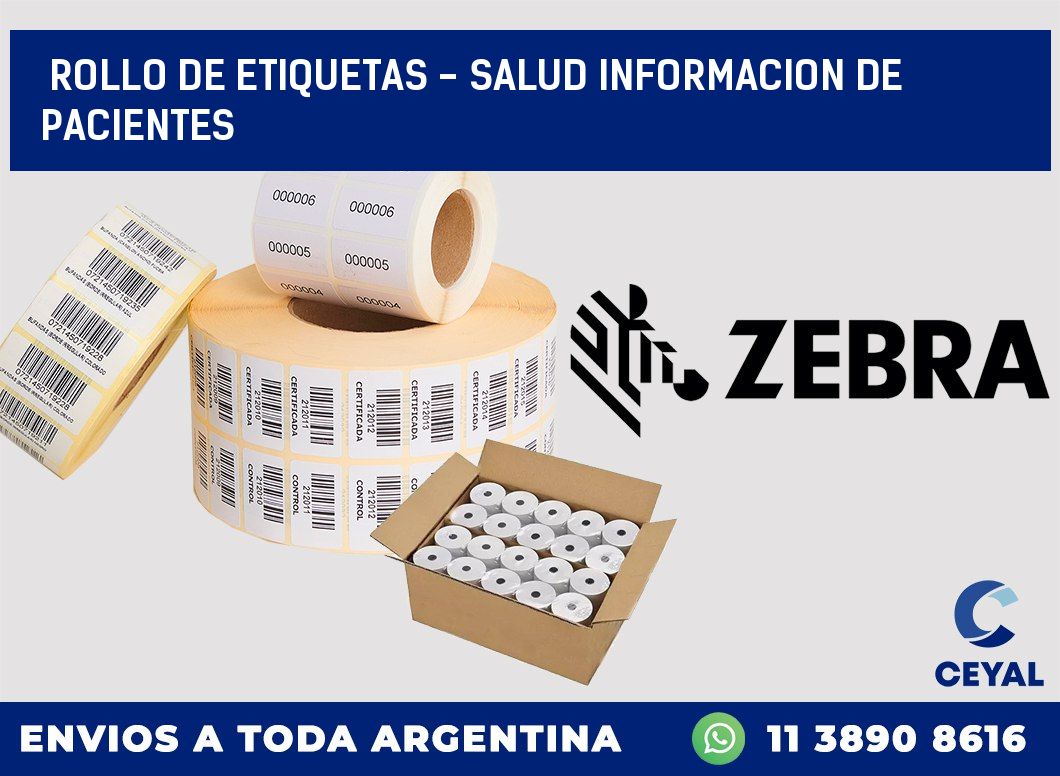 rollo de etiquetas – salud informacion de pacientes