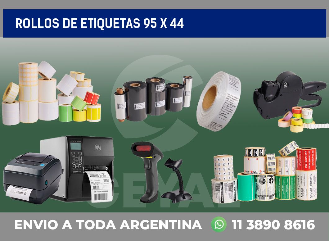 rollos de etiquetas 95 x 44