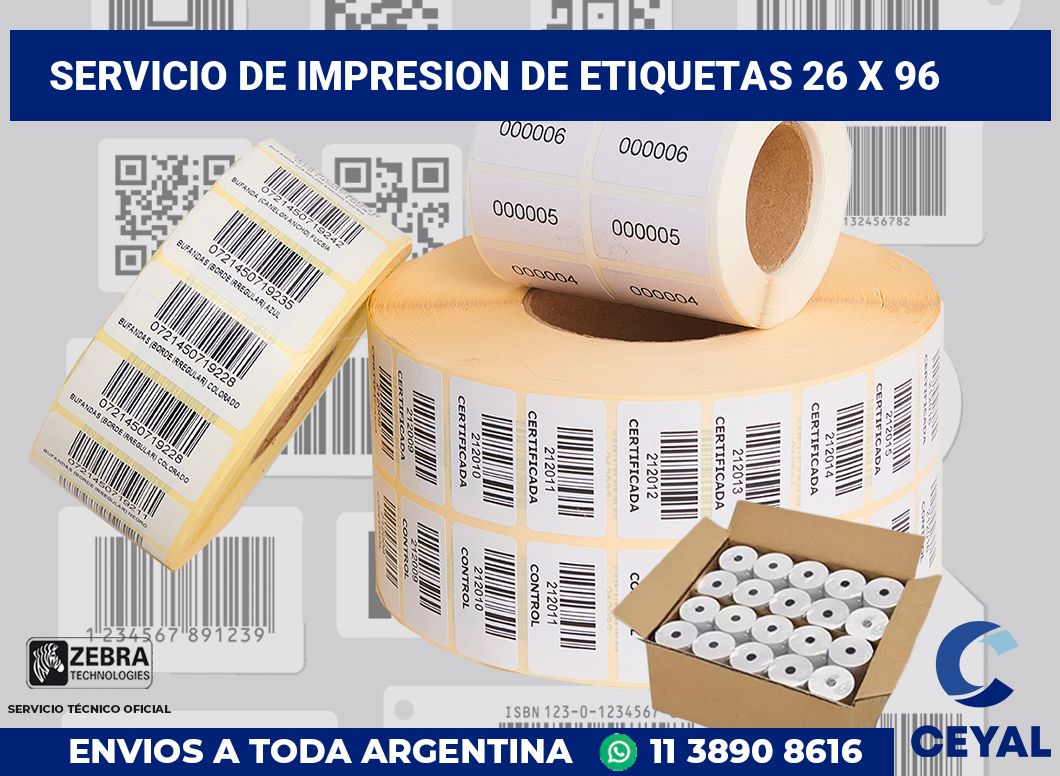 servicio de impresion de etiquetas 26 x 96