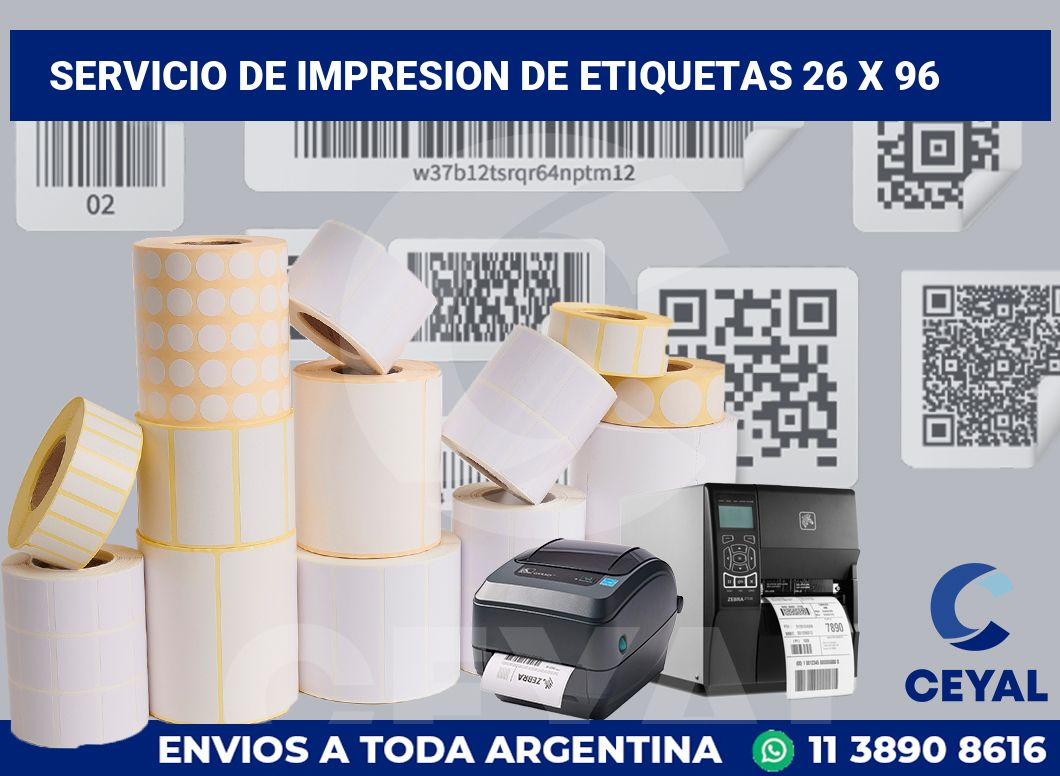 servicio de impresion de etiquetas 26 x 96