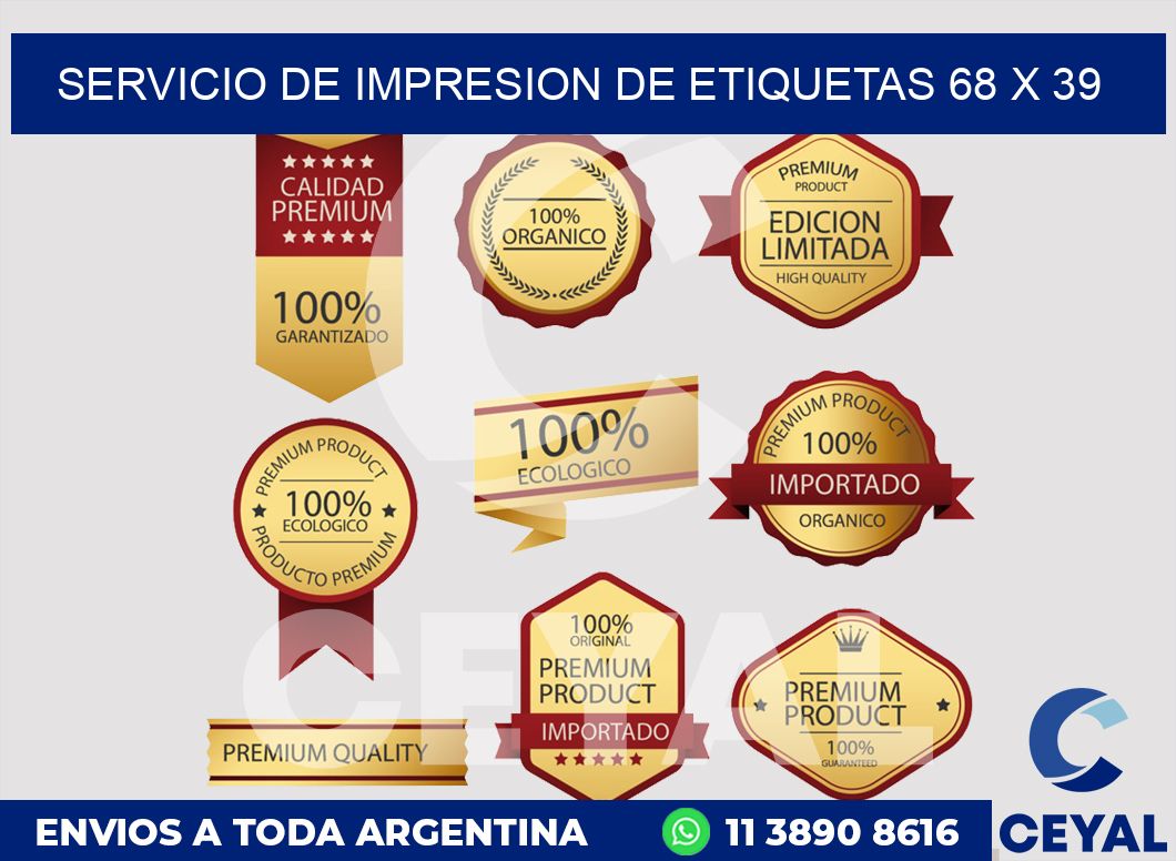servicio de impresion de etiquetas 68 x 39