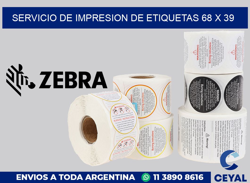 servicio de impresion de etiquetas 68 x 39
