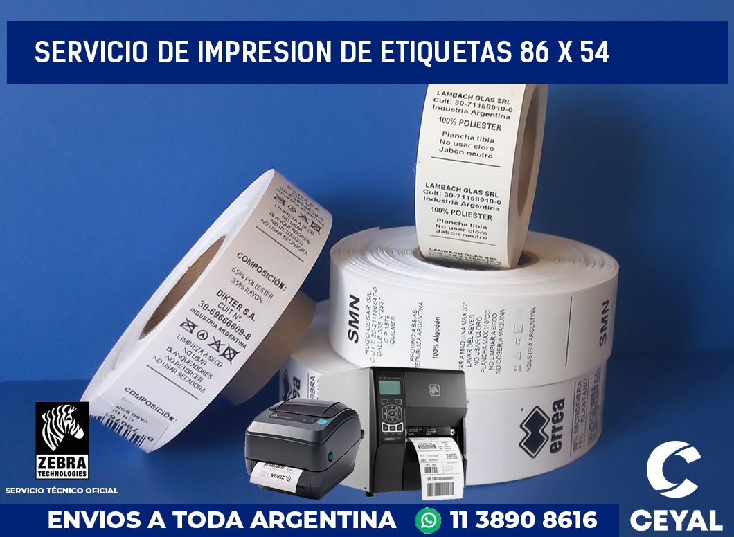 servicio de impresion de etiquetas 86 x 54