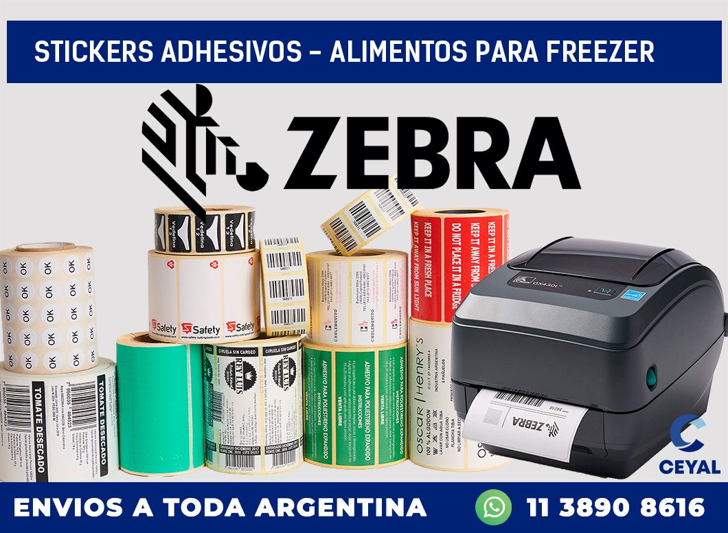 stickers adhesivos – alimentos para freezer