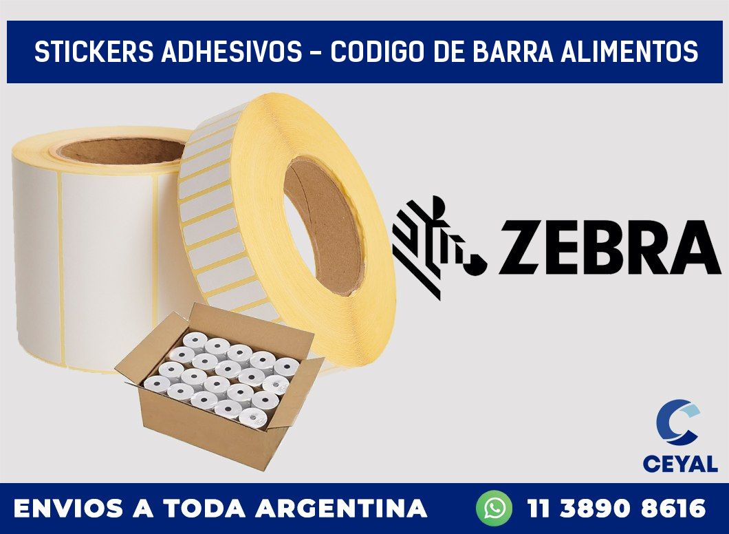 stickers adhesivos – codigo de barra alimentos