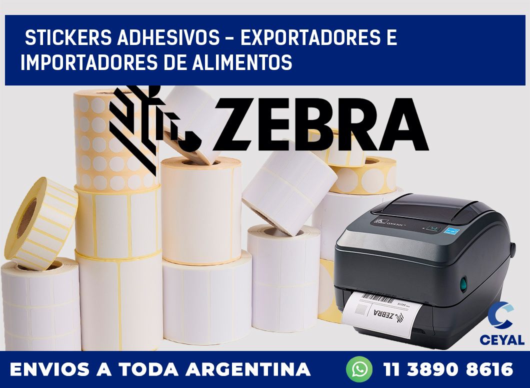 stickers adhesivos - exportadores e importadores de alimentos