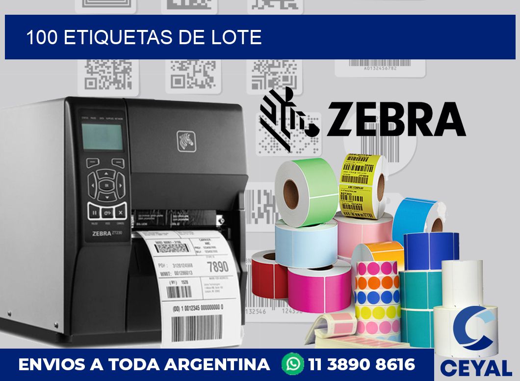 100 Etiquetas de lote