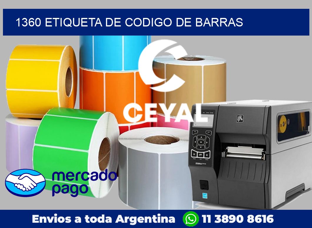 1360 Etiqueta de codigo de barras