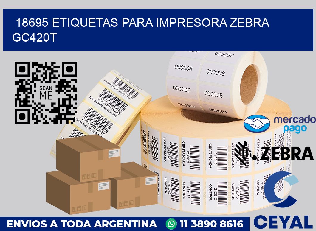 18695 etiquetas para impresora zebra GC420T