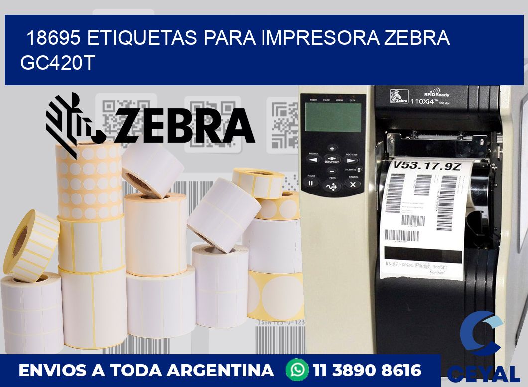18695 etiquetas para impresora zebra GC420T
