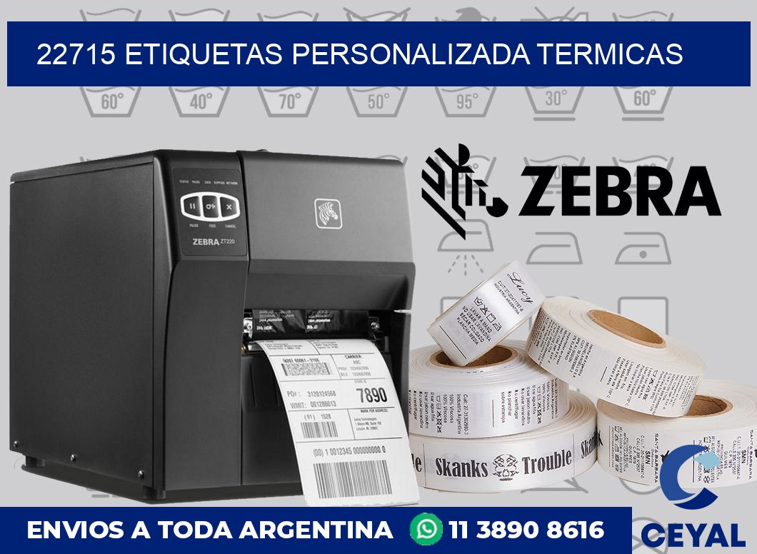 22715 etiquetas personalizada termicas