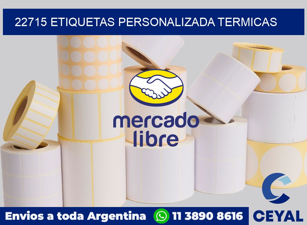 22715 etiquetas personalizada termicas