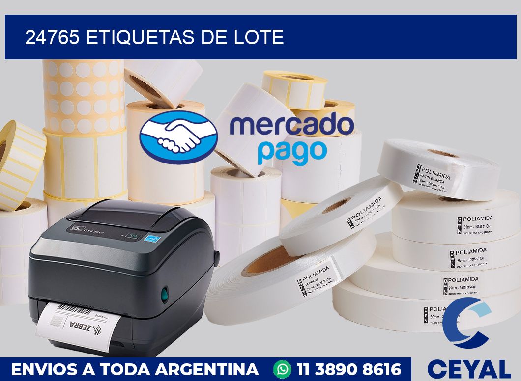 24765 Etiquetas de lote
