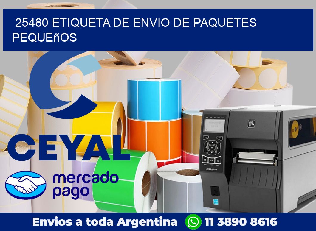 25480 Etiqueta de envio de paquetes pequeños