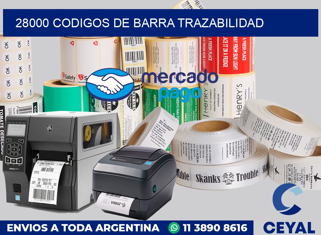 28000 Codigos de barra trazabilidad