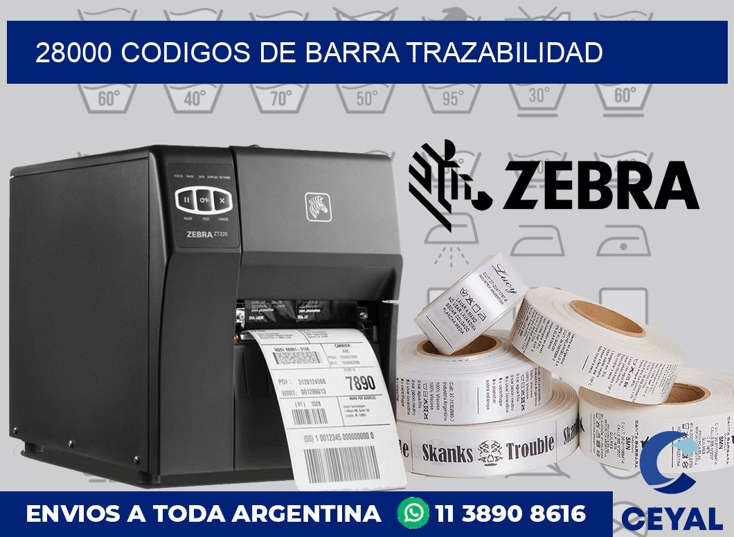 28000 Codigos de barra trazabilidad
