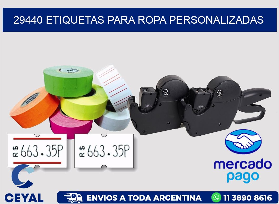 29440 Etiquetas para ropa Personalizadas