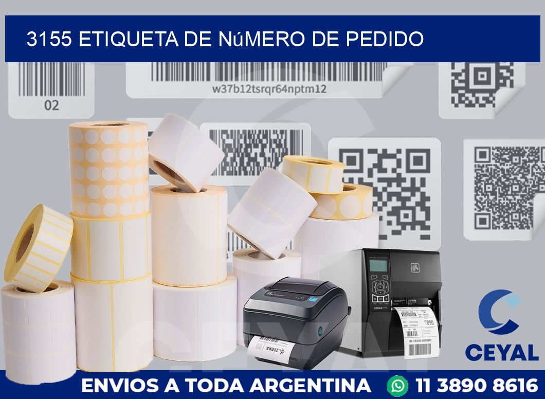 3155 Etiqueta de número de pedido