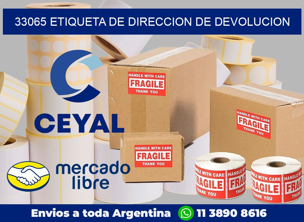 33065 Etiqueta de direccion de devolucion
