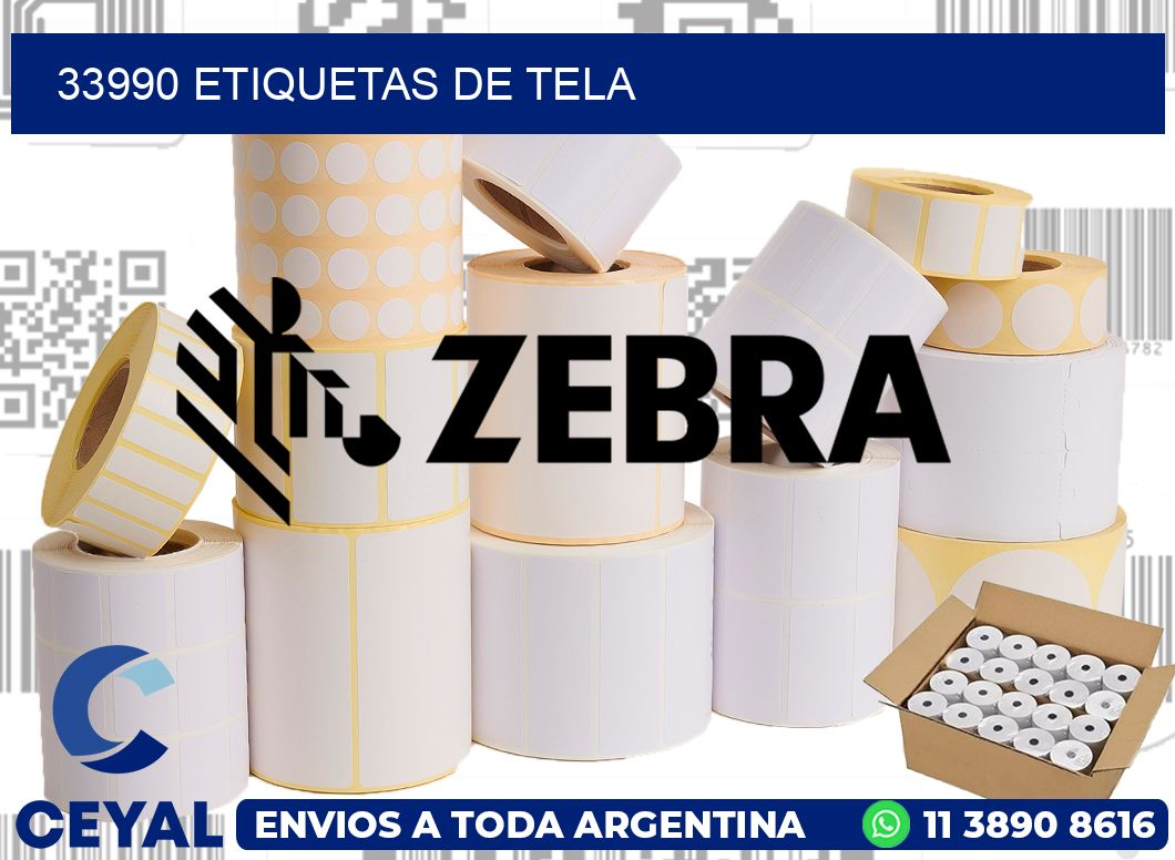 33990 Etiquetas de tela