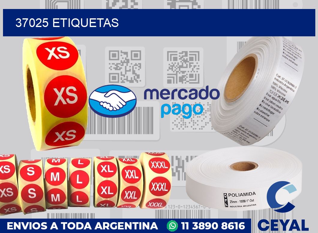 37025 etiquetas