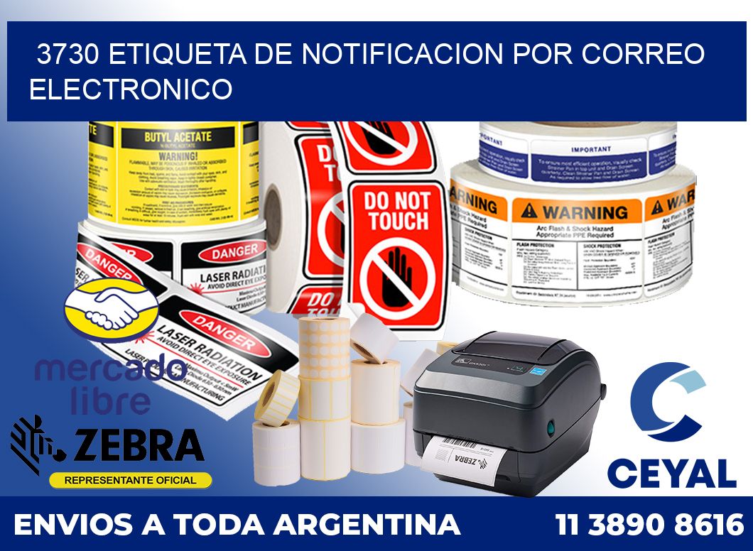 3730 Etiqueta de notificacion por correo electronico