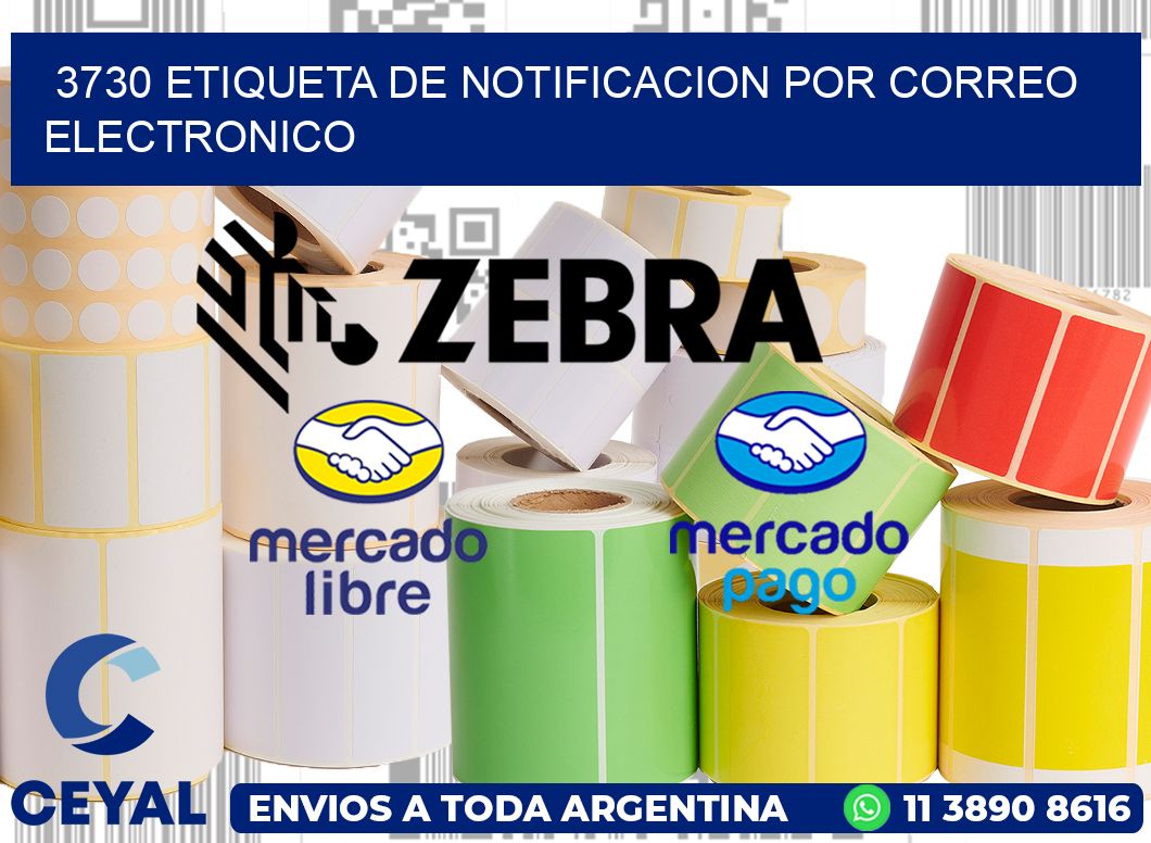 3730 Etiqueta de notificacion por correo electronico