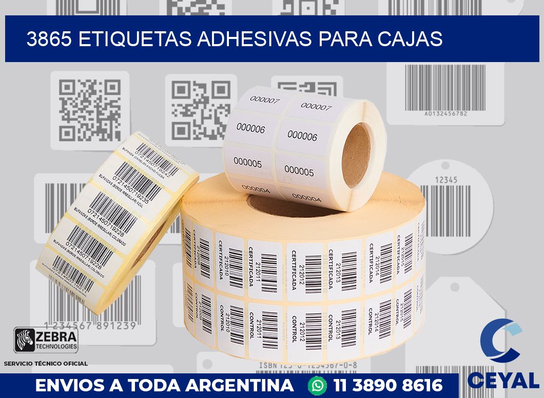 3865 Etiquetas adhesivas para cajas
