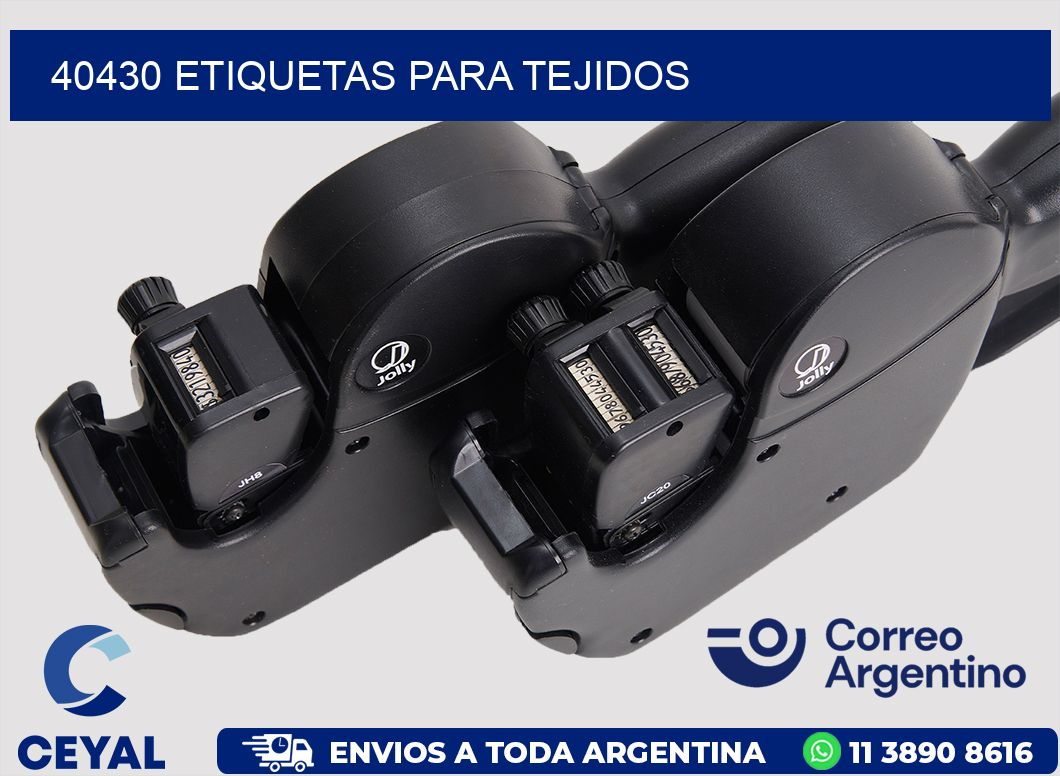 40430 Etiquetas para tejidos