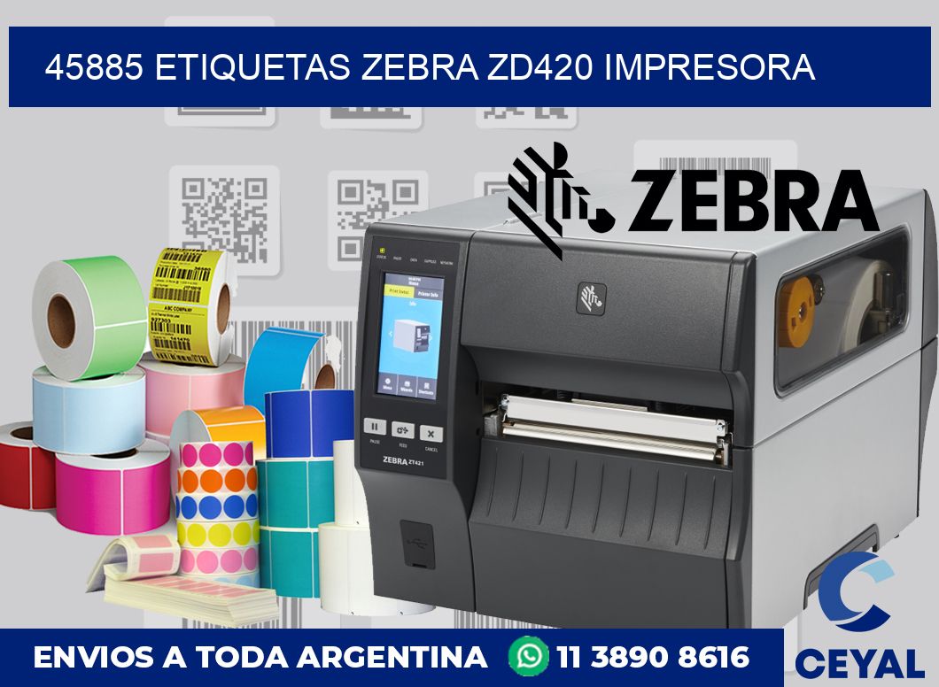 45885 etiquetas Zebra zd420 impresora