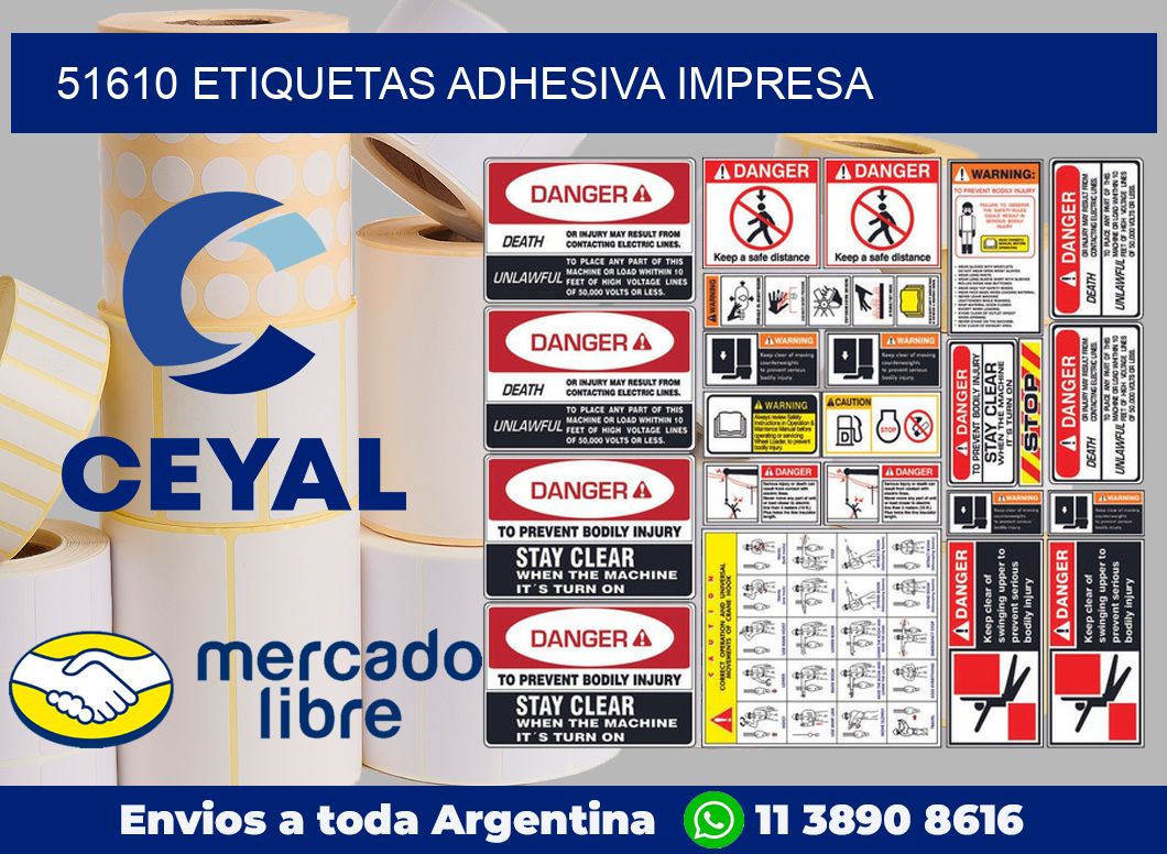 51610 etiquetas adhesiva impresa