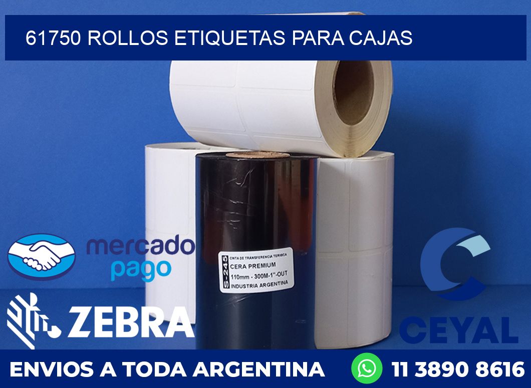 61750 rollos etiquetas para cajas