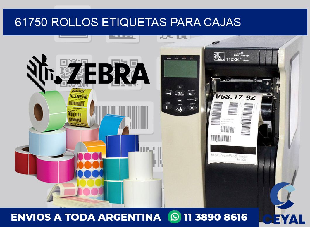 61750 rollos etiquetas para cajas