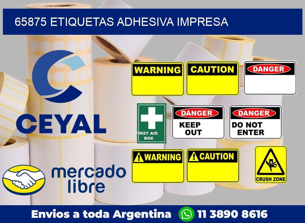 65875 etiquetas adhesiva impresa