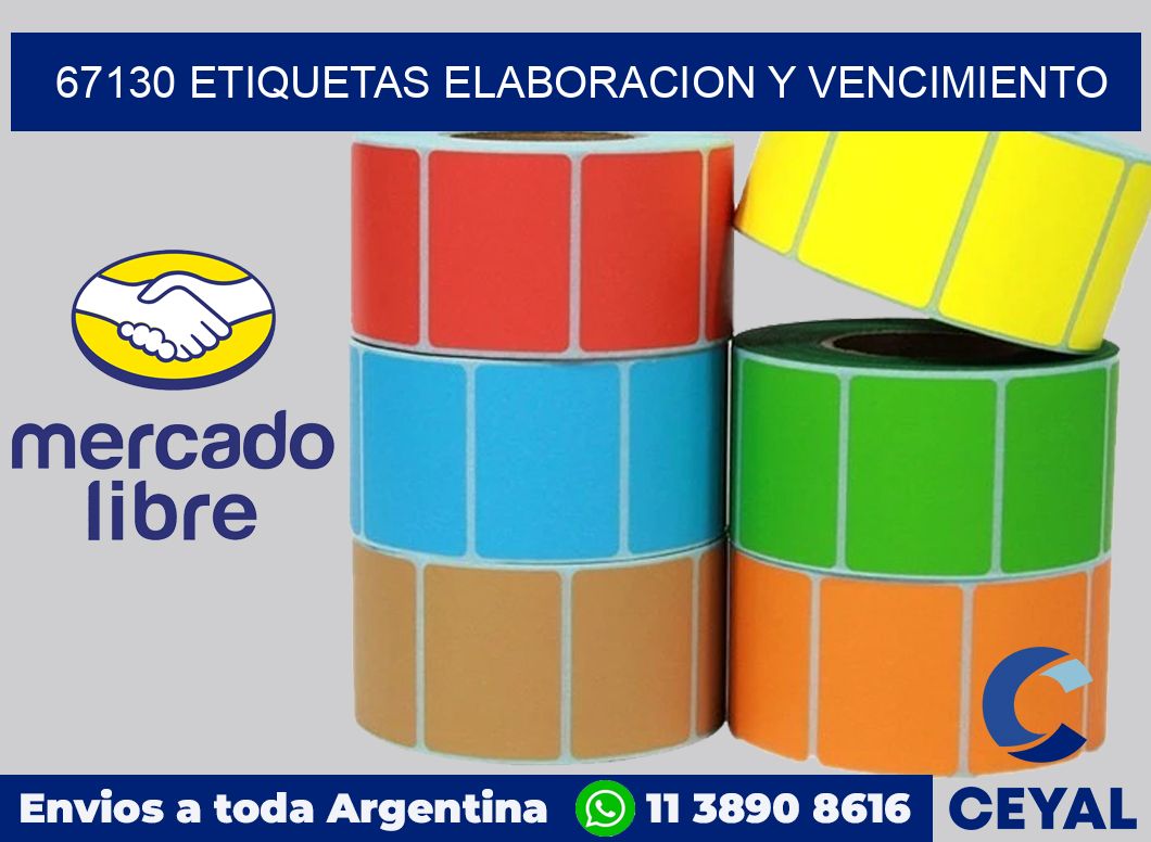 67130 Etiquetas elaboracion y vencimiento
